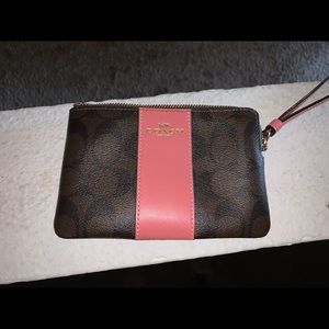 Coach Colorblock Signature Canvas Wristlet